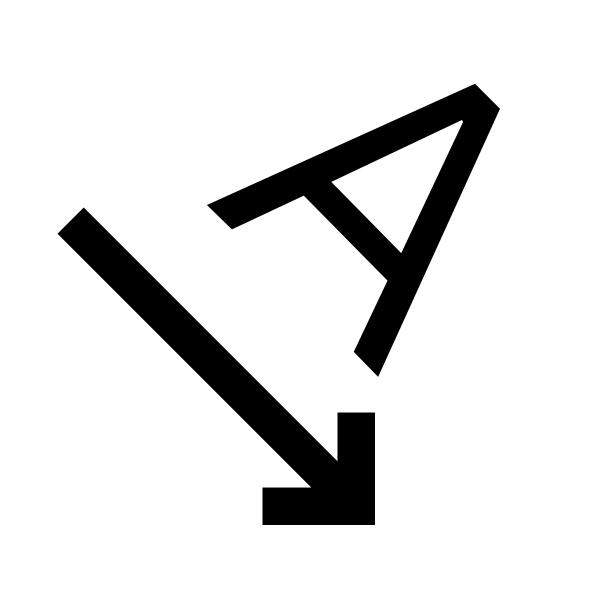 Text Rotation Angledown