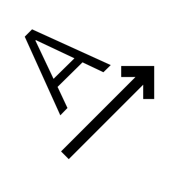Text Rotation Angleup