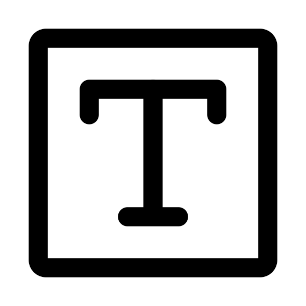 Text Square Vector