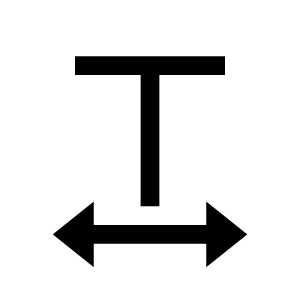 Text Width Solid Vector