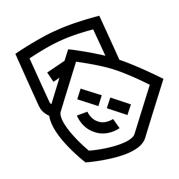 Theater Masks Solid Vector