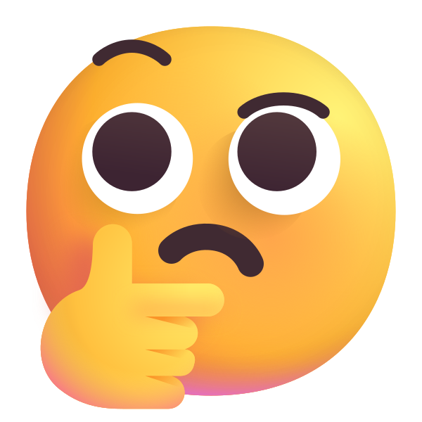 Thinking Face Color Vector