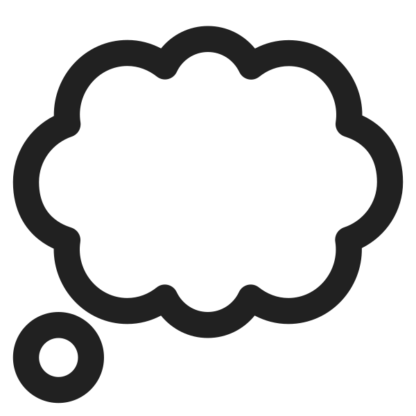Thought Balloon High Contrast Vector