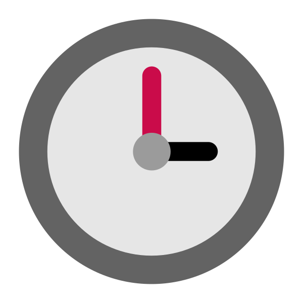 Three Oclock Flat Vector