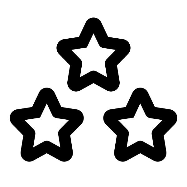 Three Stars Vector