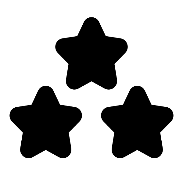 Three Stars Vector