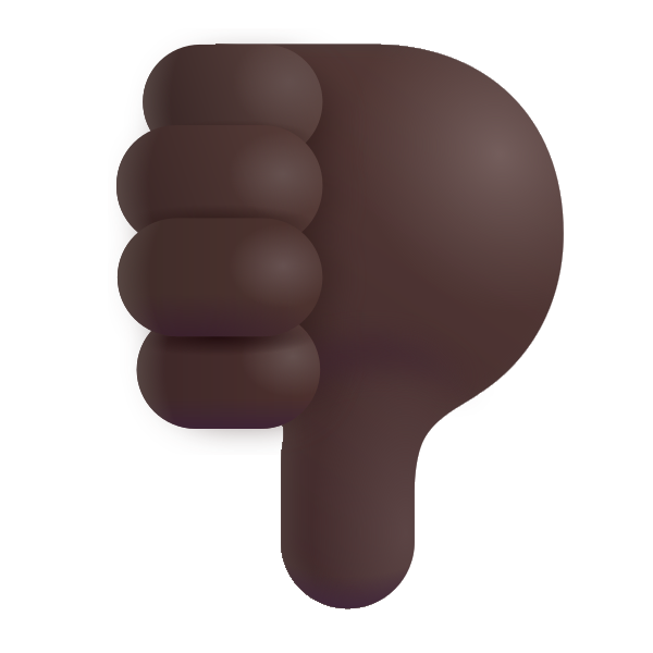 Thumbs Down Color Dark Vector