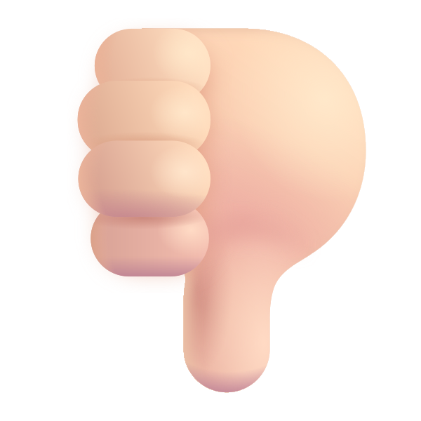 Thumbs Down Color Light