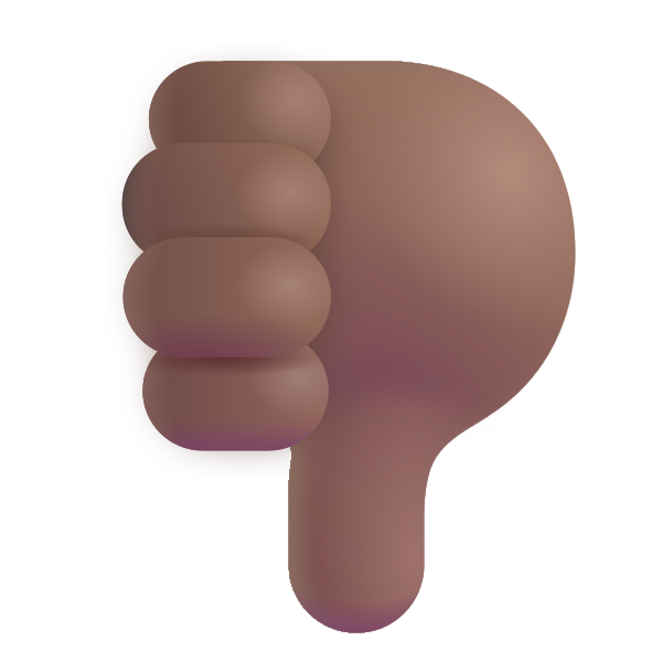 Thumbs Down Color Medium Dark Vector