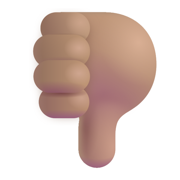 Thumbs Down Color Medium Vector
