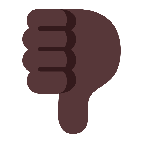 Thumbs Down Flat Dark Vector