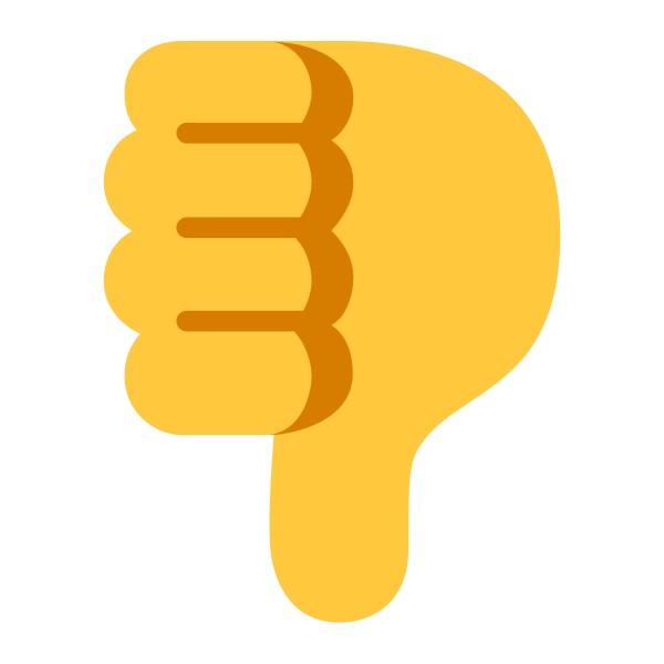 Thumbs Down Flat Default Vector