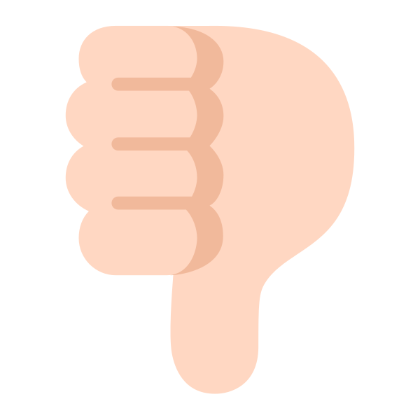 Thumbs Down Flat Light