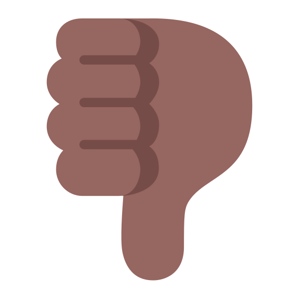 Thumbs Down Flat Medium Dark Vector