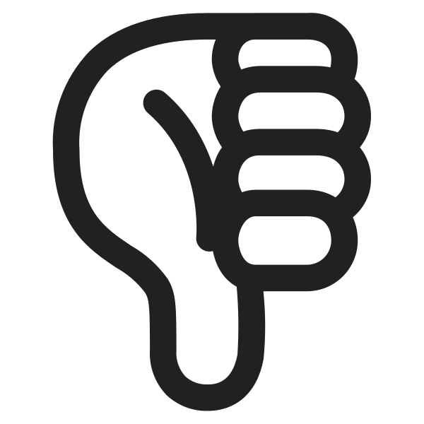 Thumbs Down High Contrast Default