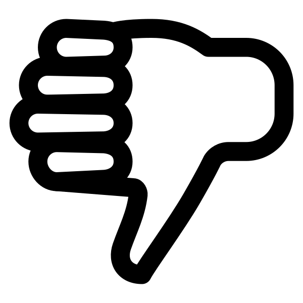 Thumbs Down Outline
