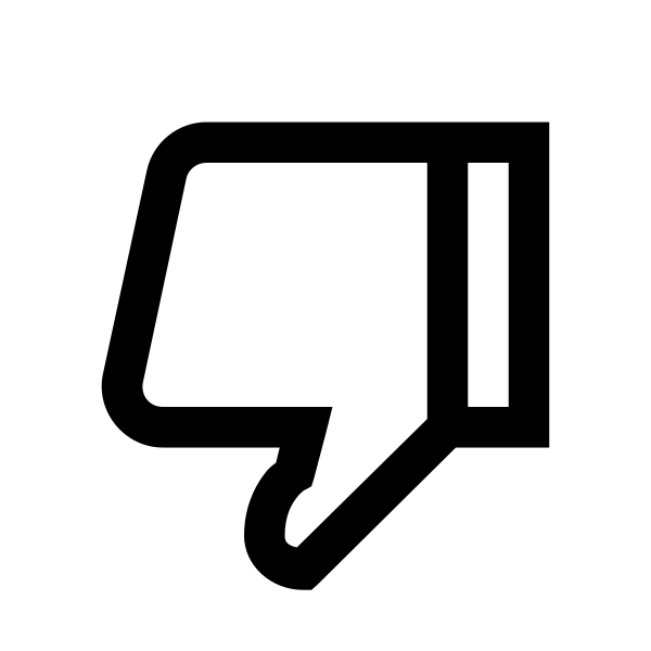 Thumbs Down Solid Vector