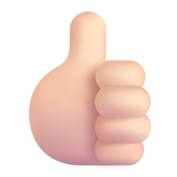 Thumbs Up Color Light Vector