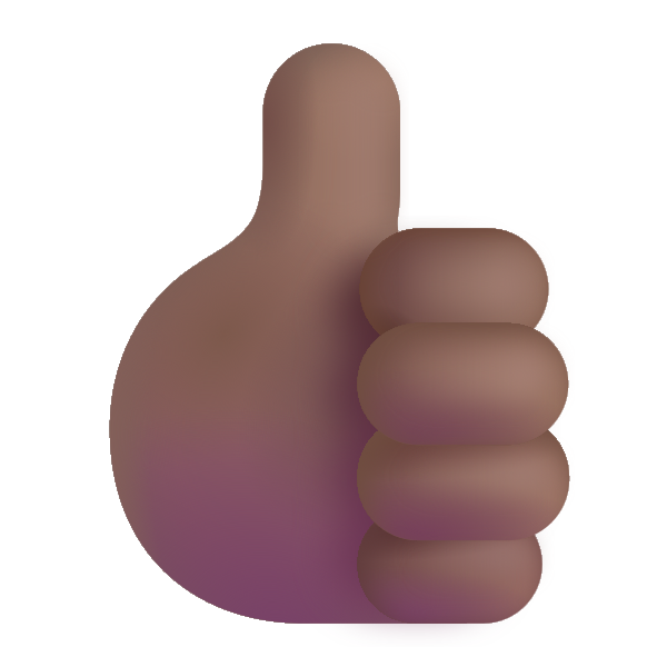Thumbs Up Color Medium Dark Vector
