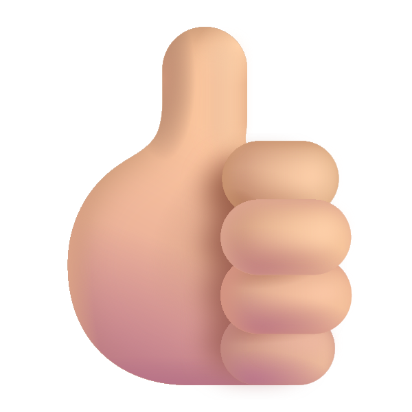 Thumbs Up Color Medium Light
