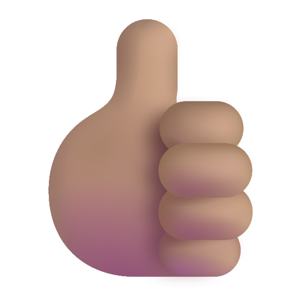Thumbs Up Color Medium Vector