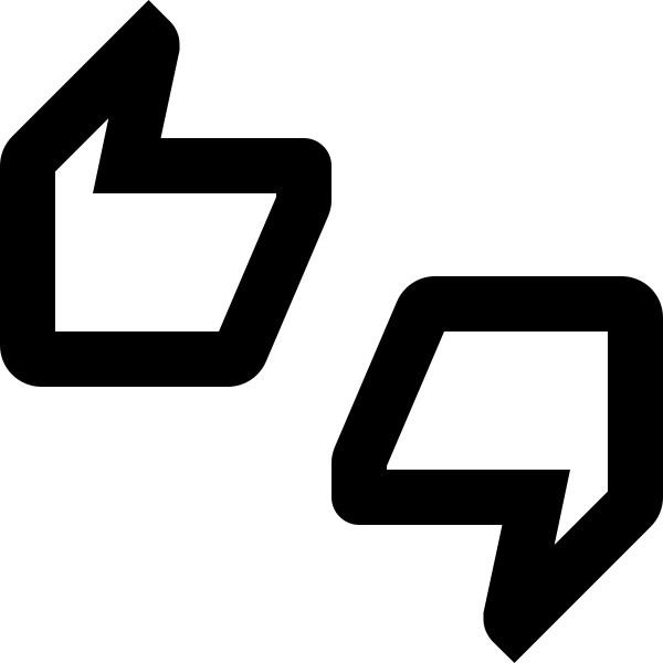 Thumbs Up Down Outline
