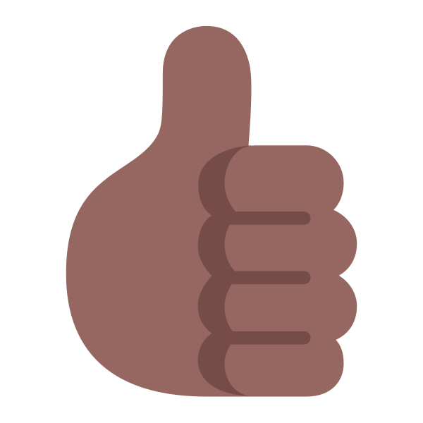 Thumbs Up Flat Medium Dark