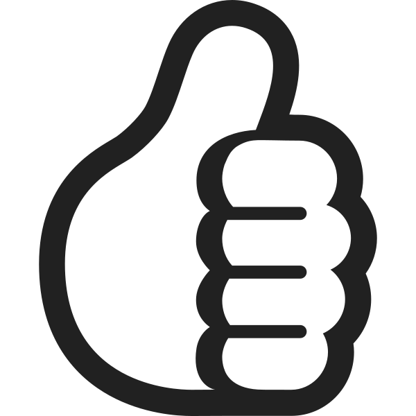 Thumbs Up High Contrast Default