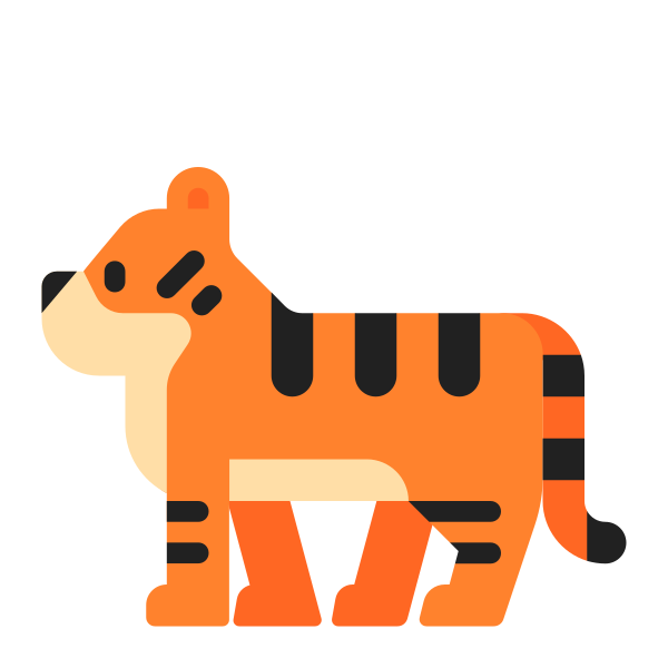 Tiger Flat Vector