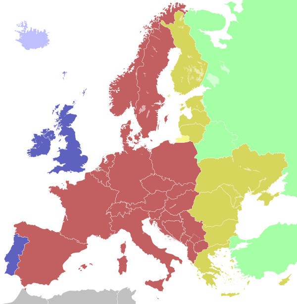 Time Zones Of Europe