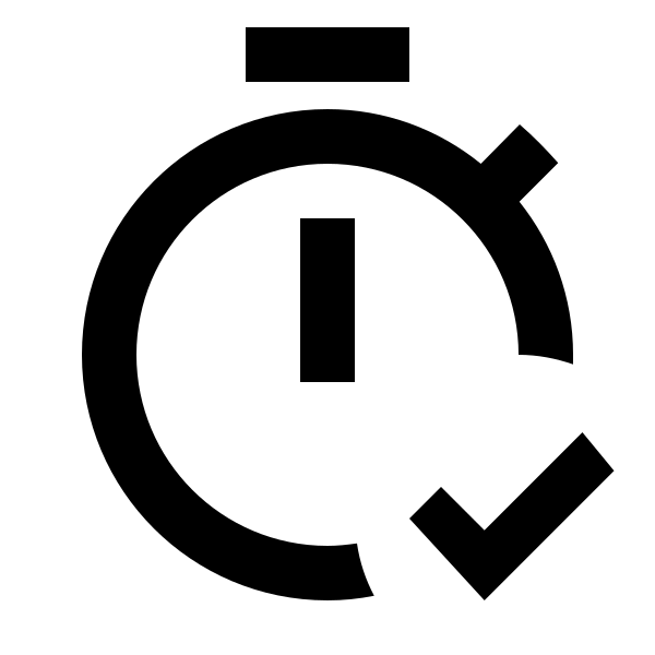 Timer Check Outline