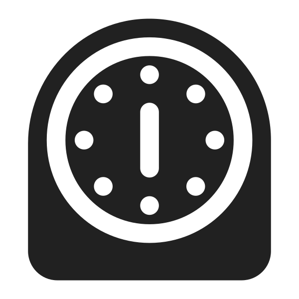 Timer Clock High Contrast Vector