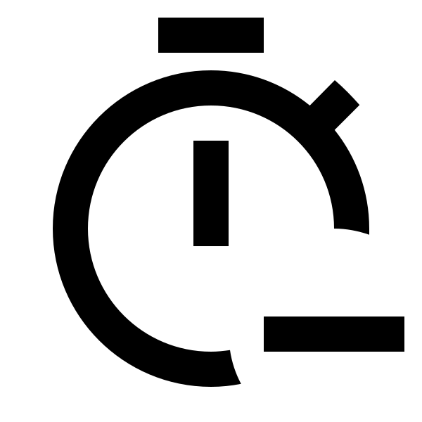 Timer Minus Outline