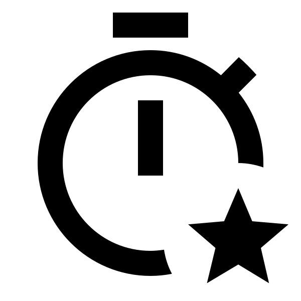 Timer Star Outline
