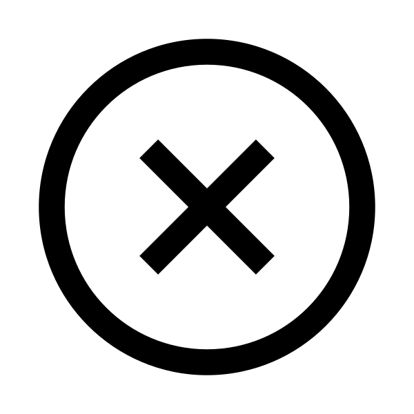 Times Circle Solid Vector