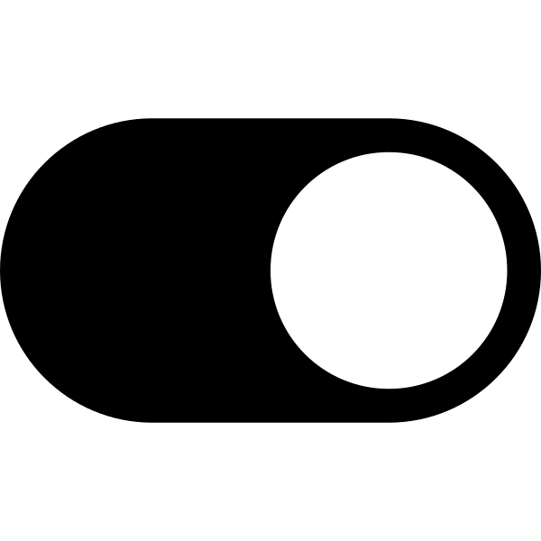 Toggle On Solid Vector
