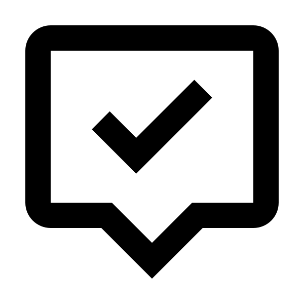 Tooltip Check Outline