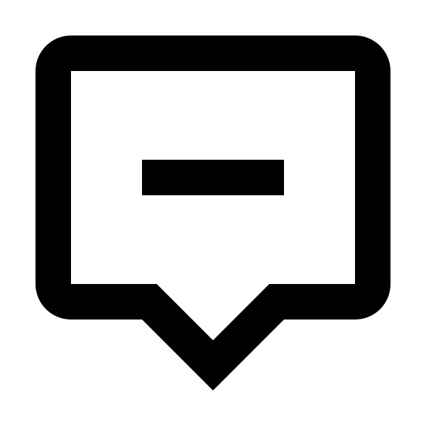 Tooltip Minus Outline