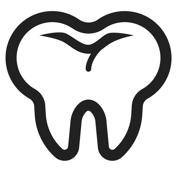 Tooth High Contrast Vector