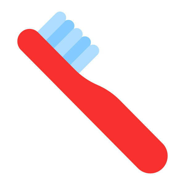 Toothbrush Flat Vector