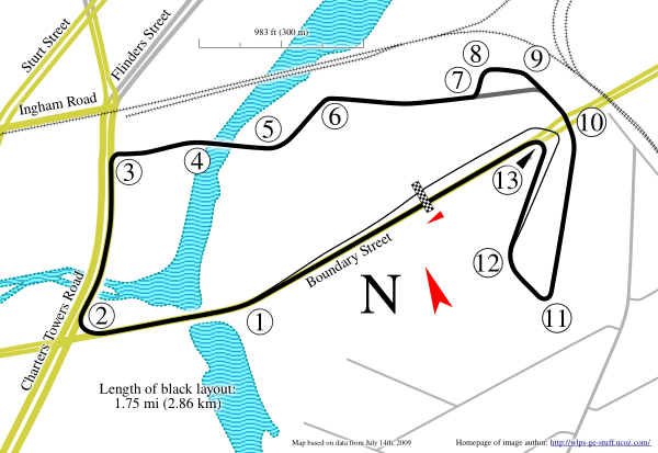 Townsville (Australia) Street Circuit Track Map