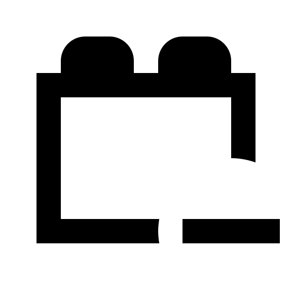 Toy Brick Minus Outline