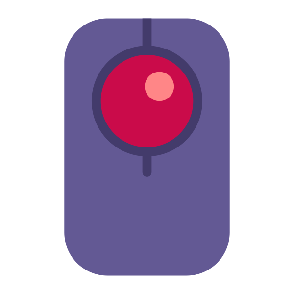 Trackball Flat Vector