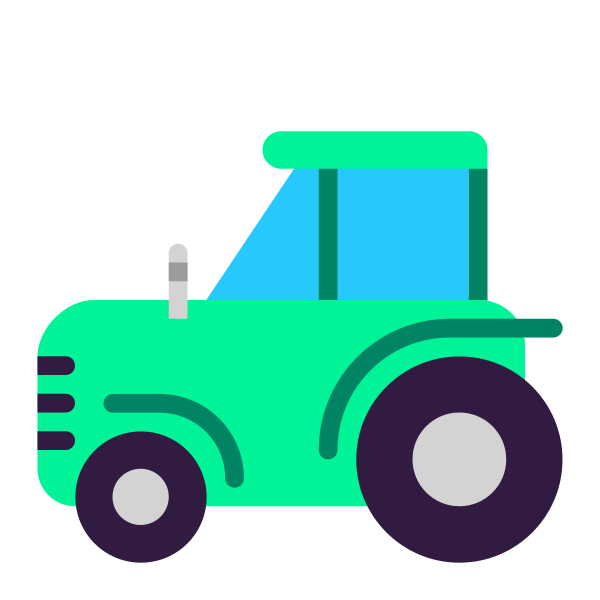 Tractor Flat Vector