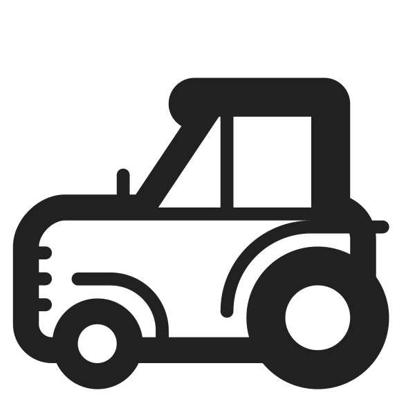 Tractor High Contrast Vector