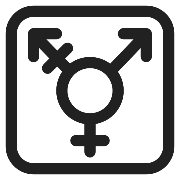 Transgender Symbol High Contrast Vector