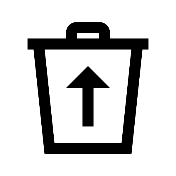 Trash Restore Solid Vector