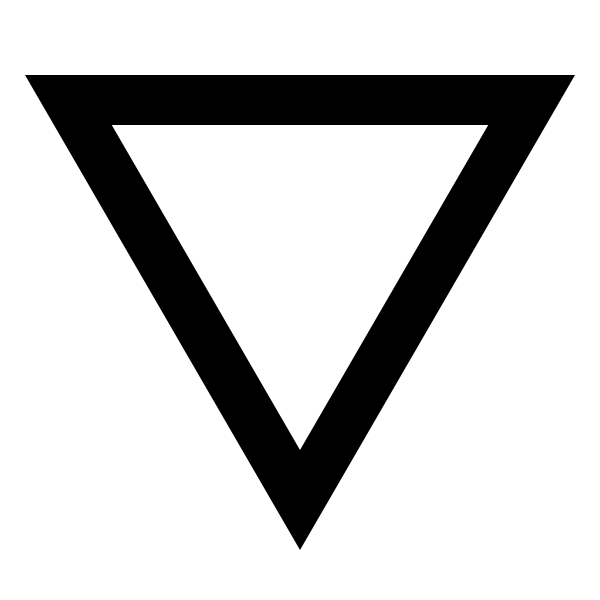 Triangle Down Outline