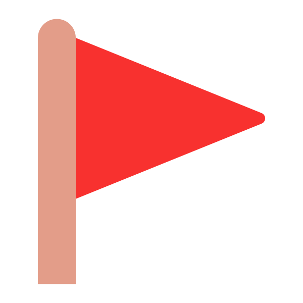 Triangular Flag Flat Vector