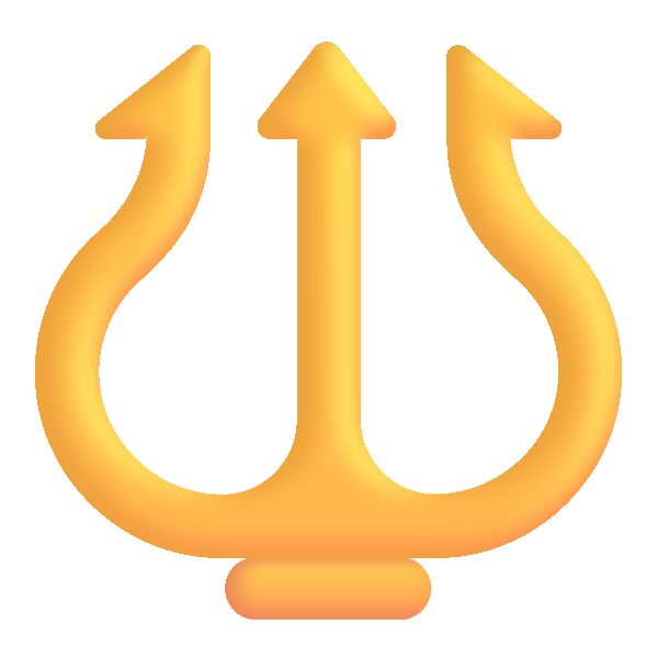 Trident Emblem Color Vector